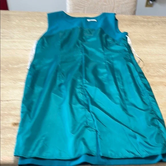 NWOT Calvin Klein Elegant Blue Sleeveless Dress - Picture 16 of 16